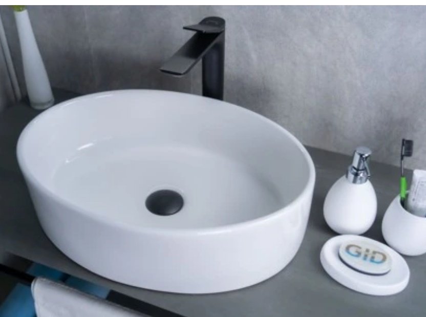 Раковина GID-ceramic N9012 накладная овальная 50, керамика