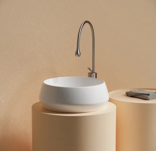 Раковина Ceramicanova CN12004 накладная круглая 40, санфарфор