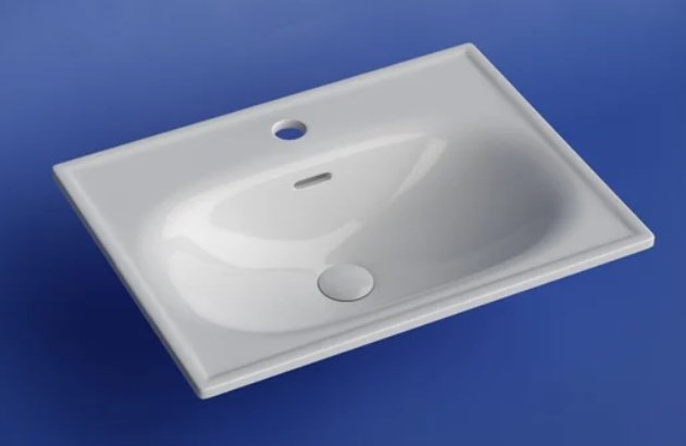 Раковина Ceramicanova Sabo CN13001 накладная прямоугольная 60, санфарфор