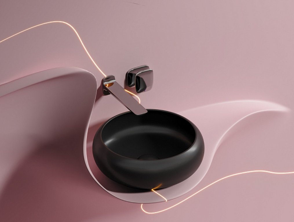 Раковина Ceramicanova Element CN6050MB накладная круглая 36, санфарфор