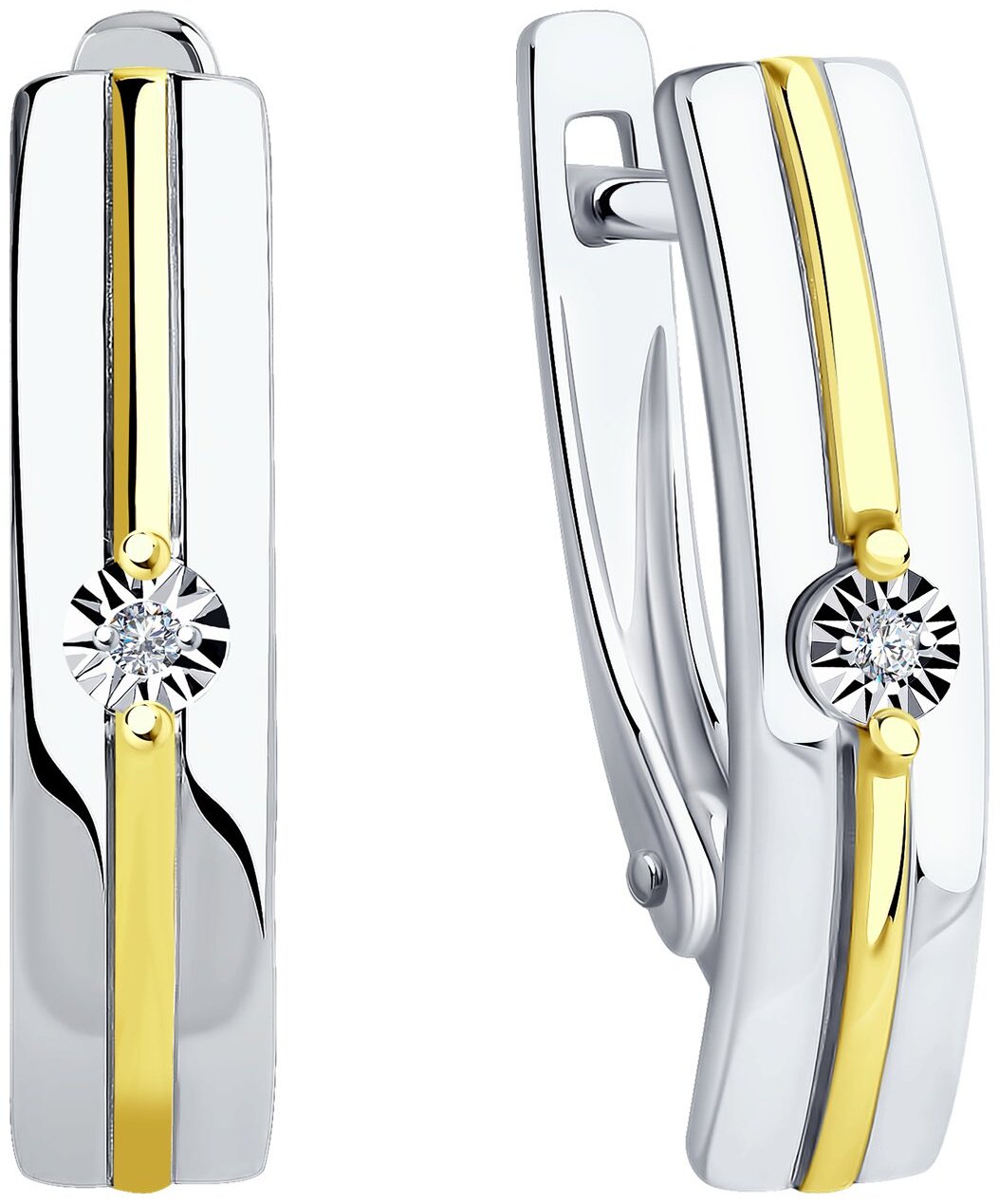 SOKOLOV 87020025 87010029 вес 4.27 г серебро, бриллиант - ForteMarket SOKOLOV 87020025 87010029 вес 4.27 г серебро, бриллиант купить,0