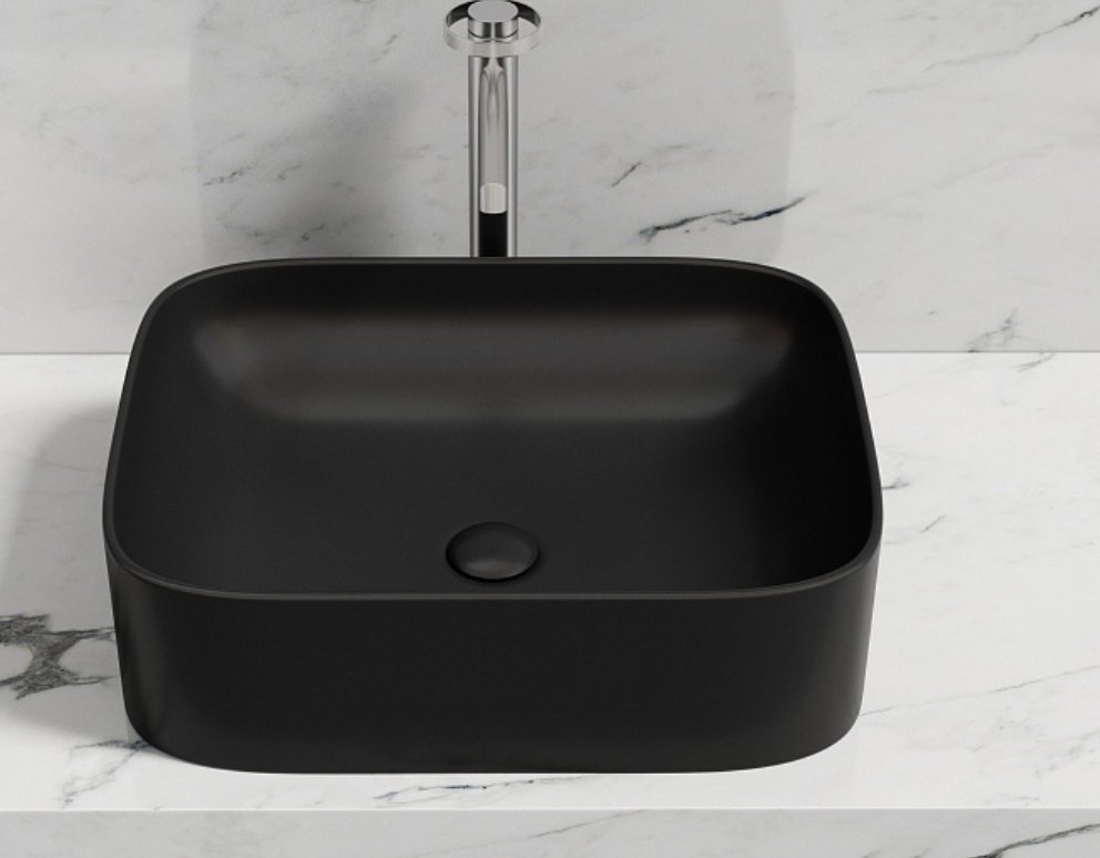 Раковина Ceramicanova CN6052MB накладная прямоугольная 50, санфарфор
