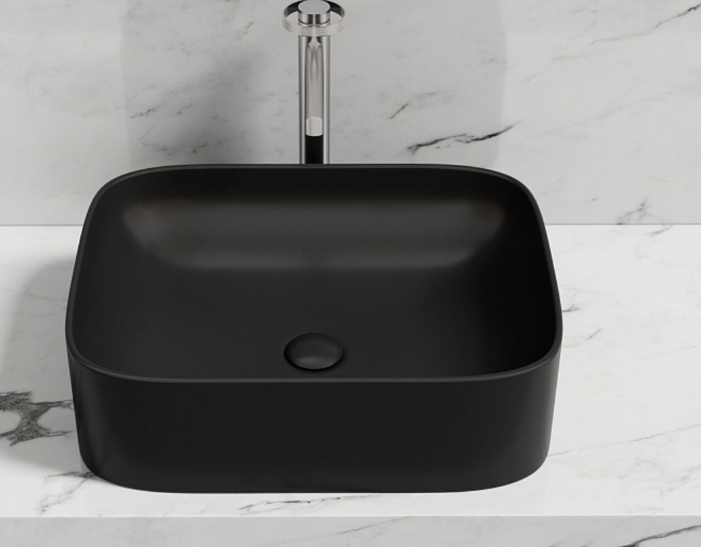 Раковина Ceramicanova CN6052MB накладная прямоугольная 50, санфарфор купить,210840