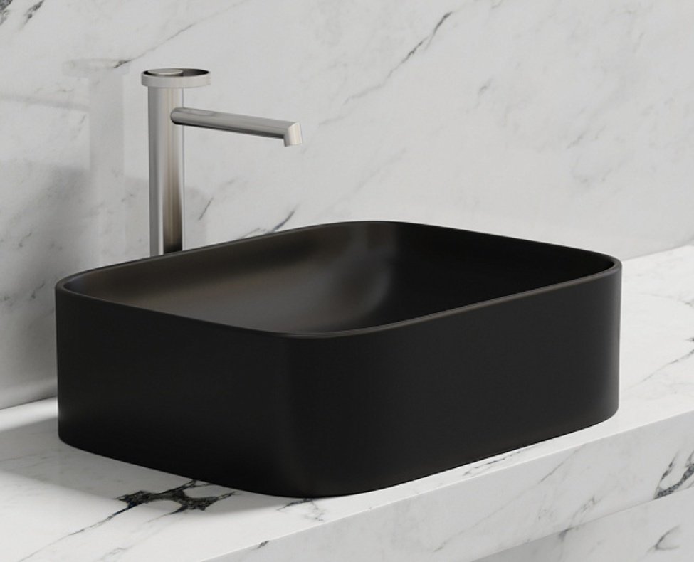 Раковина Ceramicanova CN6052MB накладная прямоугольная 50, санфарфор