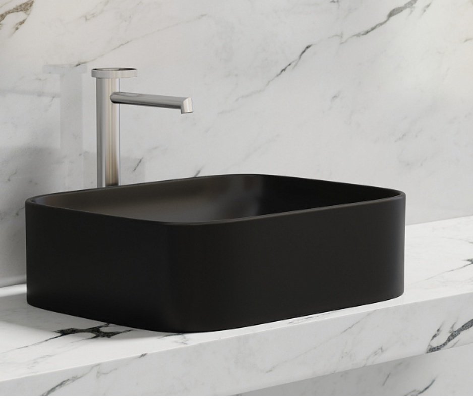 Раковина Ceramicanova CN6052MB накладная прямоугольная 50, санфарфор