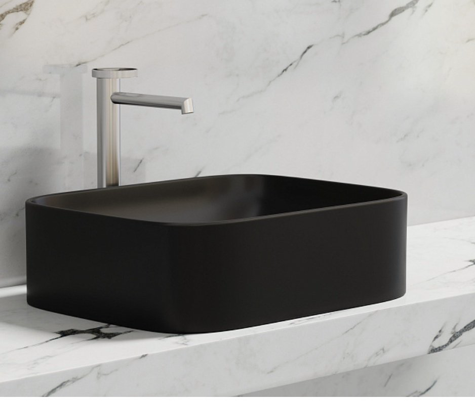 Раковина Ceramicanova CN6052MB накладная прямоугольная 50, санфарфор купить,210840