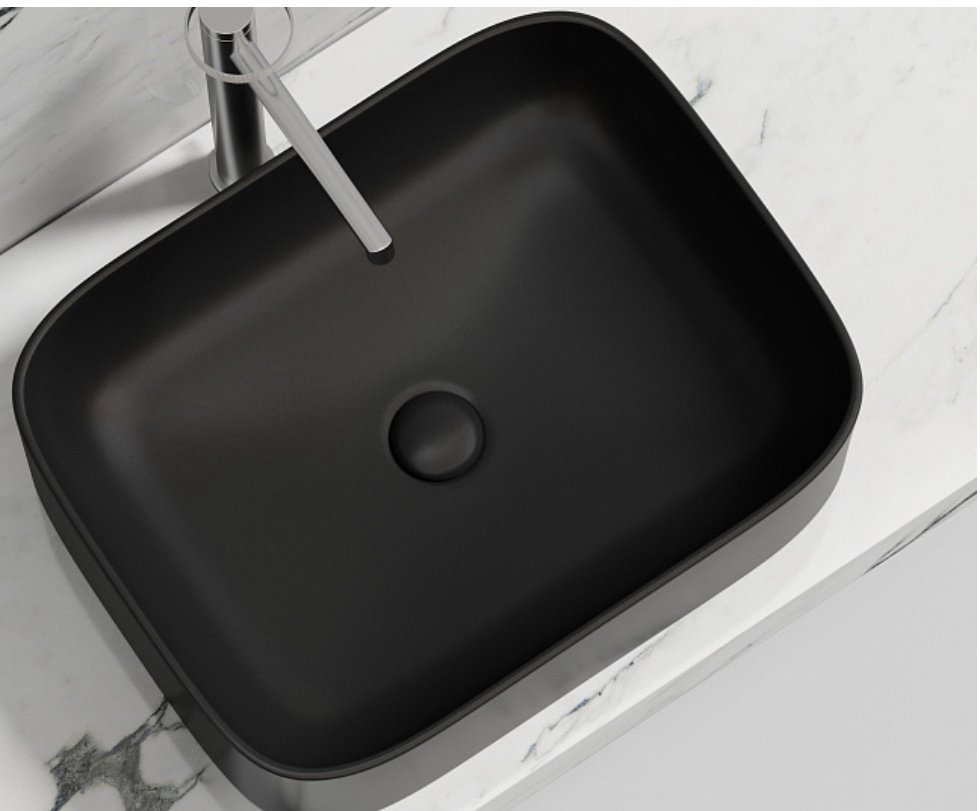 Раковина Ceramicanova CN6052MB накладная прямоугольная 50, санфарфор купить,210840