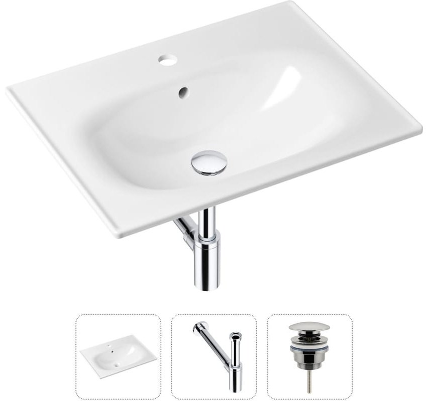 Раковина Lavinia Boho Bathroom Sink 21520438 врезная прямоугольная 46, фарфор