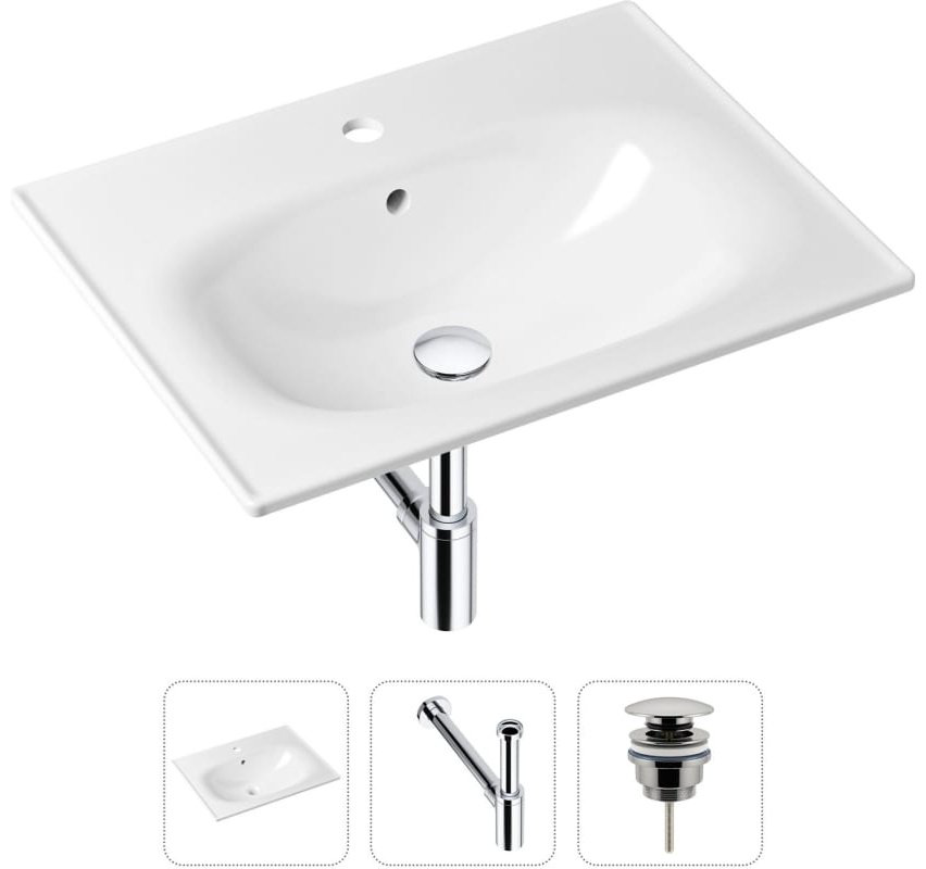 Раковина Lavinia Boho Bathroom Sink 21520438 врезная прямоугольная 46, фарфор