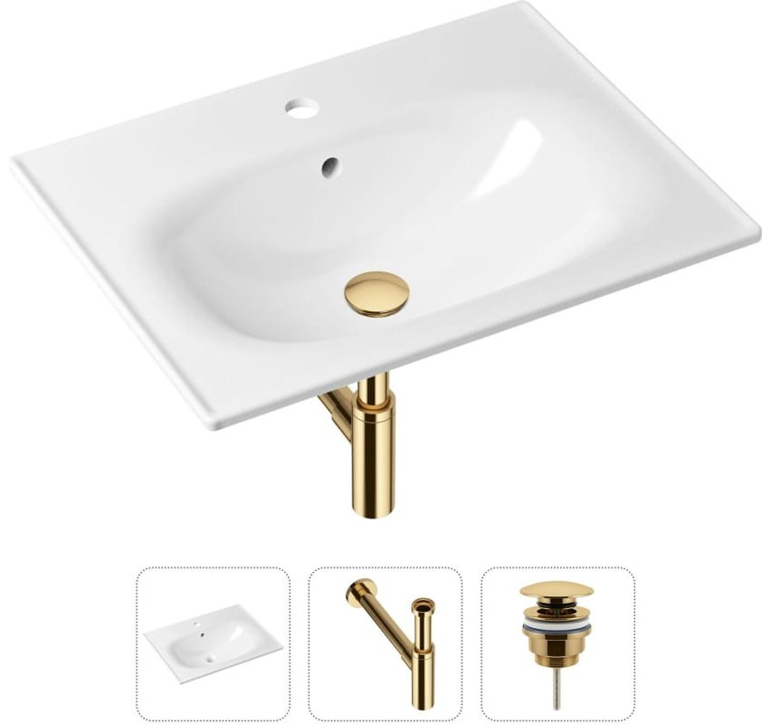 Раковина Lavinia Boho Bathroom Sink 21520472 врезная прямоугольная 46, фарфор купить,NaN