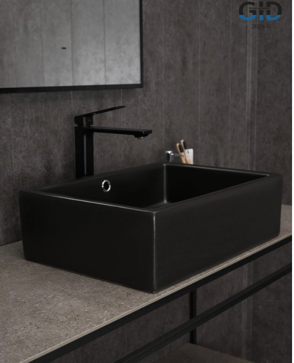 Раковина GID-ceramic N9129bg накладная прямоугольная 50, керамика