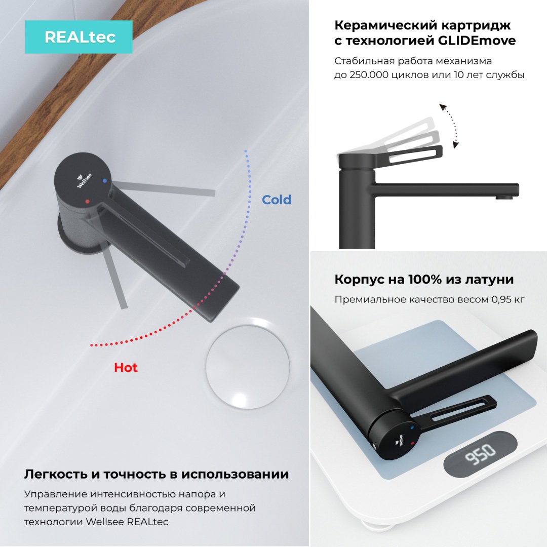 Раковина Wellsee 201007507, Eclatant 2.0 (состоит из 151401000, 182402000, 182105000, 182140000, 182147000, 182147000, 182502000, 1825070 накладная прямоугольная 45, фаянс купить,0