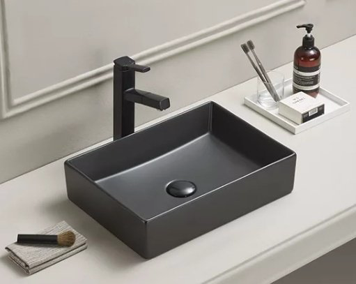 Раковина GID-ceramic Bm1204 накладная прямоугольная 45, керамика купить,110644