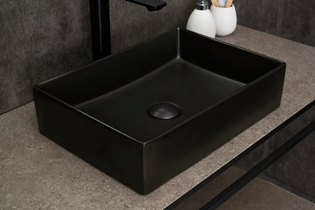 Раковина GID-ceramic Bm1204 накладная прямоугольная 45, керамика