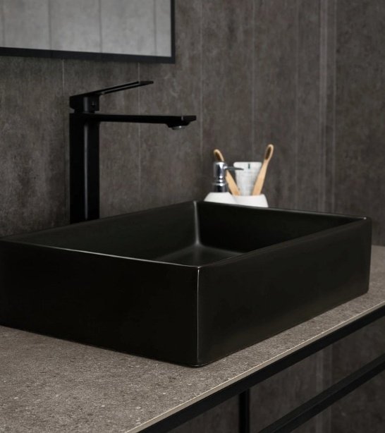 Раковина GID-ceramic Bm1204 накладная прямоугольная 45, керамика