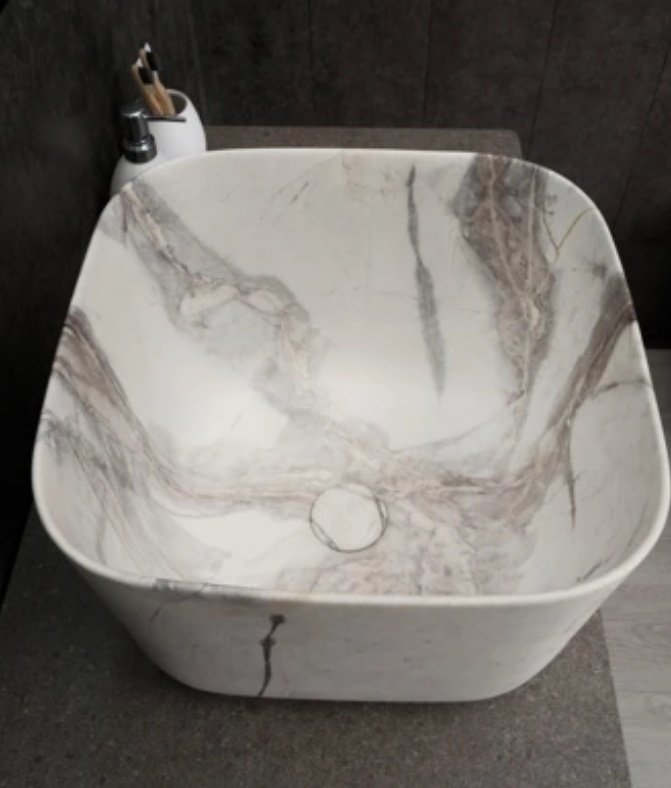Раковина GID-ceramic Mnc9301 накладная квадратная 36, керамика