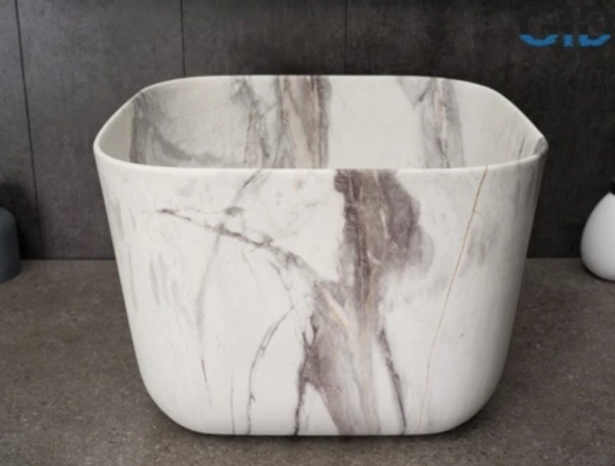 Раковина GID-ceramic Mnc9301 накладная квадратная 36, керамика