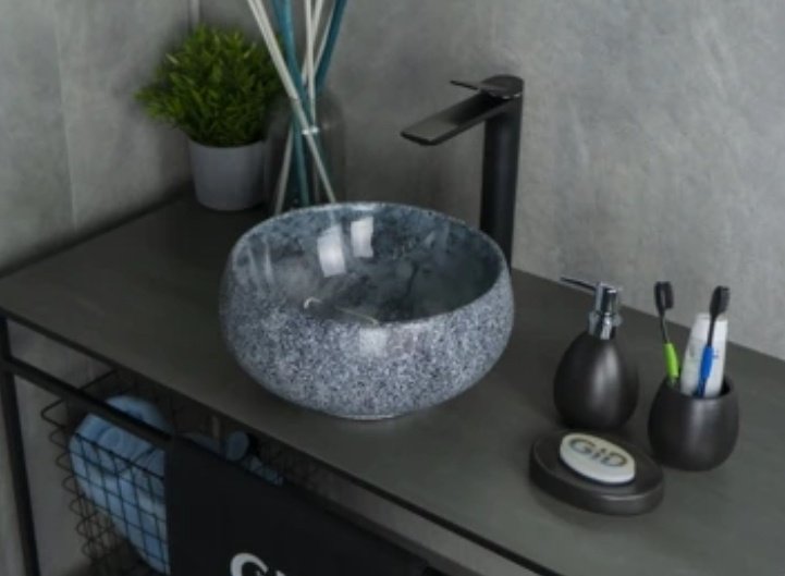 Раковина GID-ceramic Mnc481 накладная круглая 32, керамика