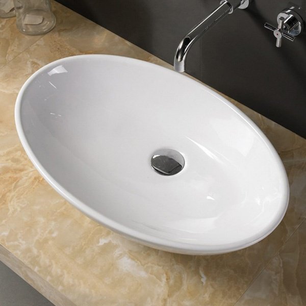 Раковина Comforty 7689 накладная овальная 38, санфарфор
