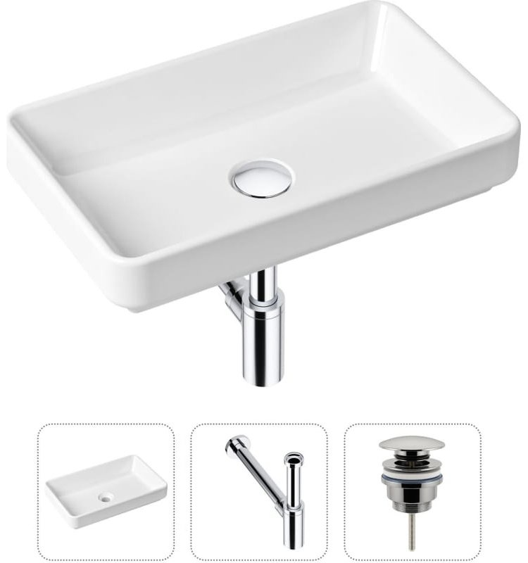 Раковина Lavinia Boho Bathroom Sink 21520114 накладная прямоугольная 34, санфарфор