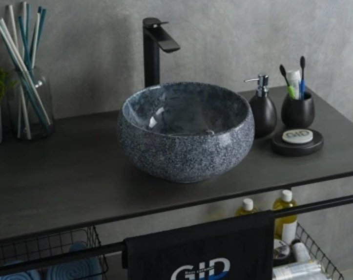 Раковина GID-ceramic Mnc481 накладная круглая 32, керамика