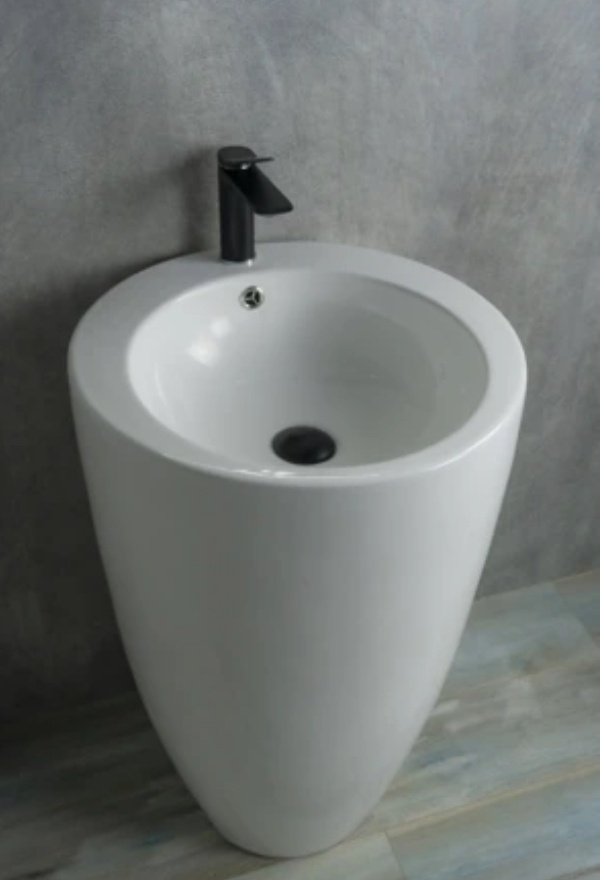 Раковина GID-ceramic Nb133 с пьедесталом круглая 49, керамика