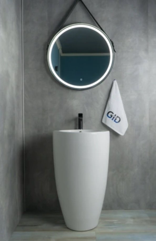 Раковина GID-ceramic Nb133 с пьедесталом круглая 49, керамика купить,NaN