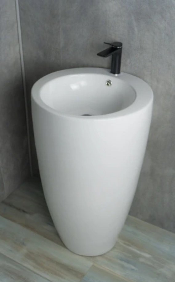 Раковина GID-ceramic Nb133 с пьедесталом круглая 49, керамика