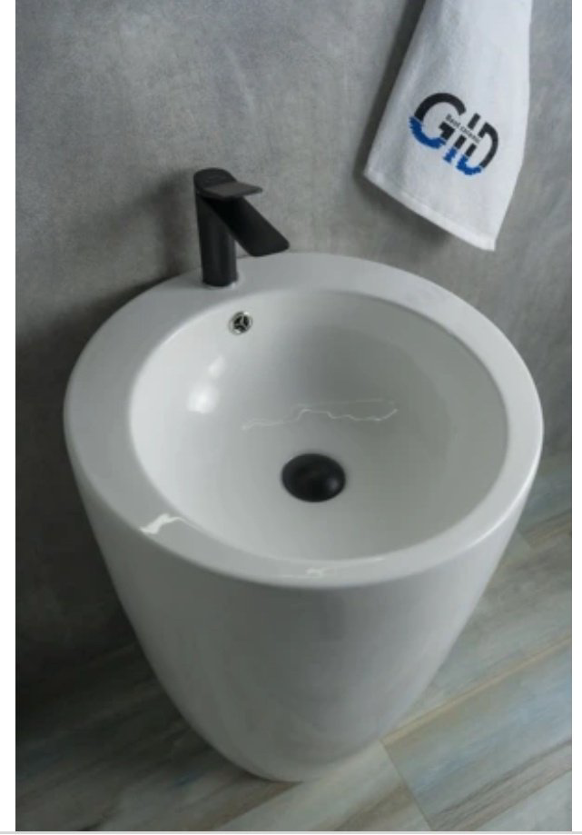 Раковина GID-ceramic Nb133 с пьедесталом круглая 49, керамика купить,NaN