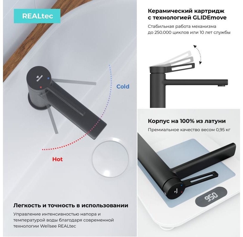 Раковина Wellsee 201000942 Eclatant накладная прямоугольная 45, фаянс купить,0