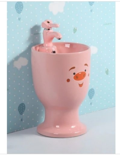 Раковина GID-ceramic Nb193-PK с пьедесталом круглая 37, керамика купить,NaN
