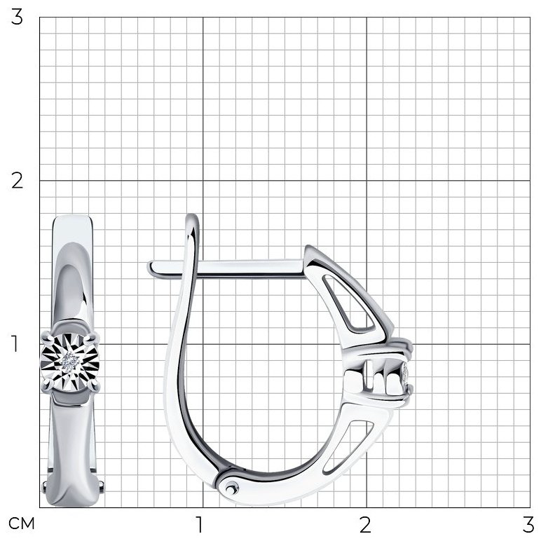 SOKOLOV 87020063/87010018 вес 3.65 г серебро, бриллиант купить,NaN