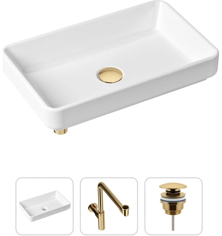 Раковина Lavinia Boho Bathroom Sink 21520158 накладная прямоугольная 34, санфарфор купить,NaN