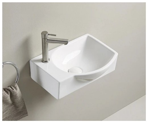 Раковина GID-ceramic N9276R подвесная прямоугольная 40.5, керамика