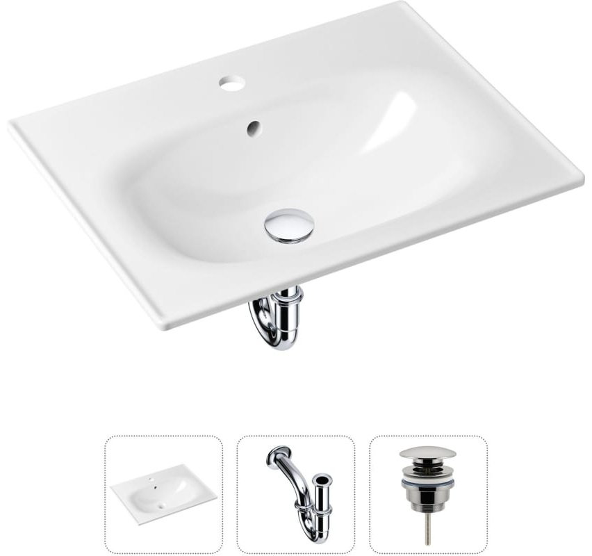 Раковина Lavinia Boho Bathroom Sink 21520434 врезная прямоугольная 46, фарфор