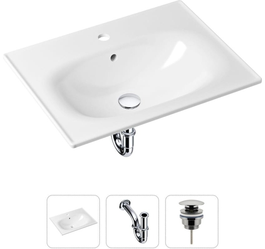 Раковина Lavinia Boho Bathroom Sink 21520434 врезная прямоугольная 46, фарфор купить,NaN