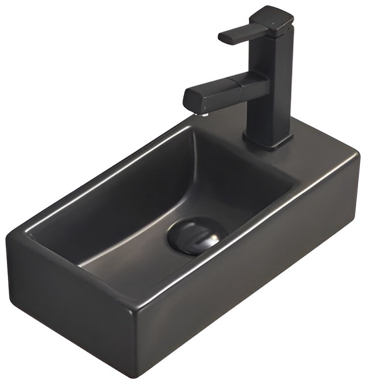 Раковина GID-ceramic Раковина Gid подвесная 62201L Bm9270L черный матовый подвесная прямоугольная 20.5, фаянс