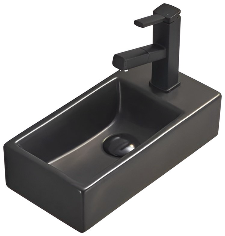Раковина GID-ceramic Раковина Gid подвесная 62201L Bm9270L черный матовый подвесная прямоугольная 20.5, фаянс