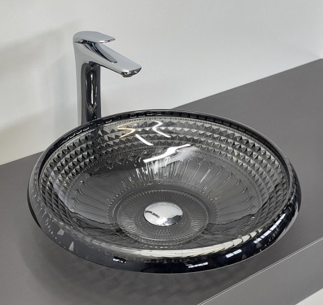 Раковина Comforty CF21206 накладная круглая 44, стекло