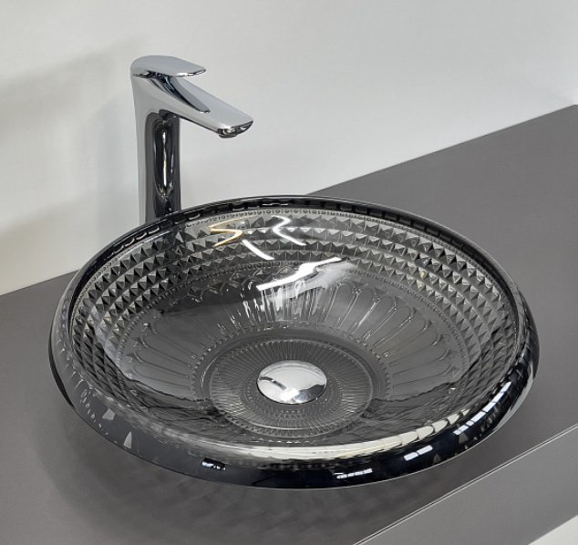 Раковина Comforty CF21206 накладная круглая 44, стекло купить,173428