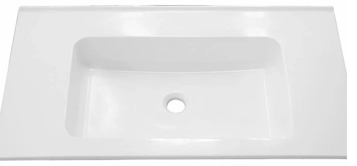 Раковина ЭСТЕТ Каре накладная прямоугольная 50х90 мм, литой мрамор