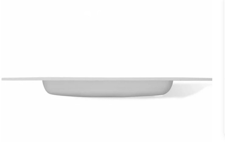 Раковина ЭСТЕТ Каре накладная прямоугольная 50х90 мм, литой мрамор