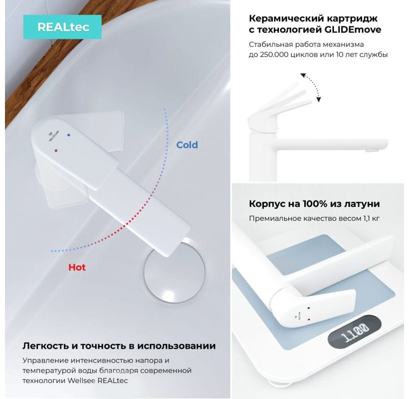 Раковина Wellsee 201000900Bisou подвесная полукруглая 45, фаянс купить,NaN