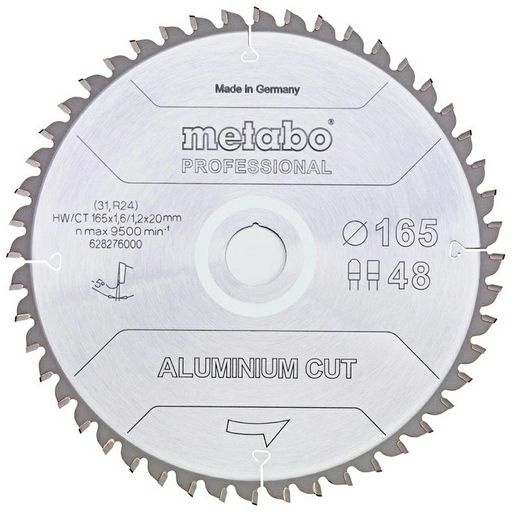 Пильный диск по металлу Metabo 628276000, 165x20 мм, 48Т