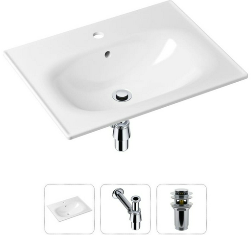 Раковина Lavinia Boho Bathroom Sink 21520435 врезная прямоугольная 46, фарфор