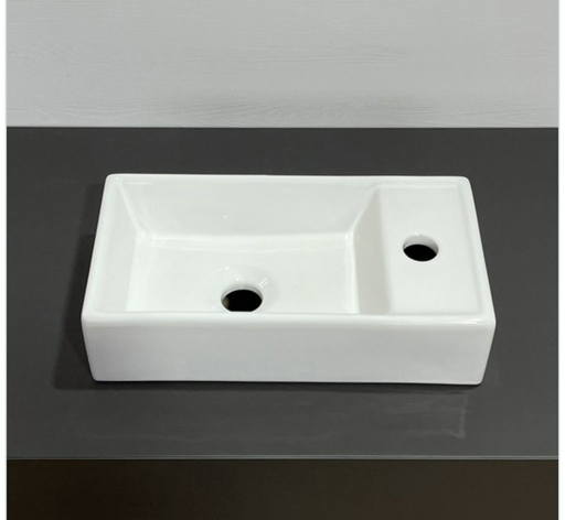 Раковина Comforty 9140 накладная прямоугольная 42, санфарфор