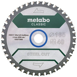 Пильный диск по металлу Metabo 628273000, 165x20 мм, 40Т