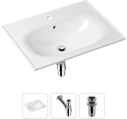 Раковина Lavinia Boho Bathroom Sink 21520435 врезная прямоугольная 46, фарфор
