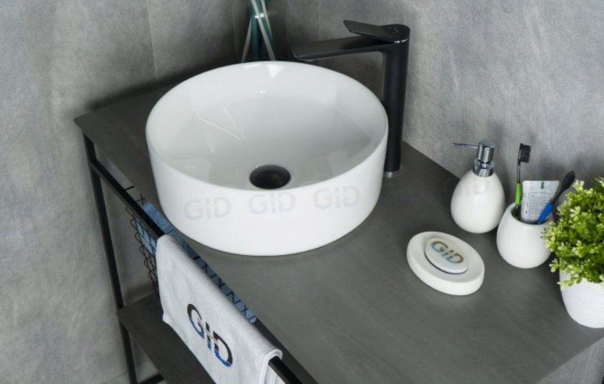Раковина GID-ceramic N9425 накладная круглая 40, керамика купить,50770
