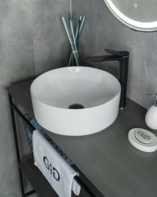 Раковина GID-ceramic N9425 накладная круглая 40, керамика купить,50770